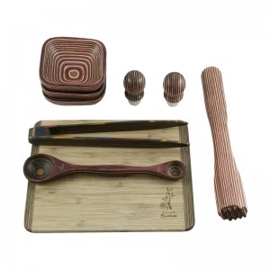 Island Bamboo 9-Piece Pakka Wood Utensil Set COIT1006